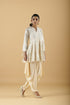 Embroidered Peplum Top With Satin Dhoti